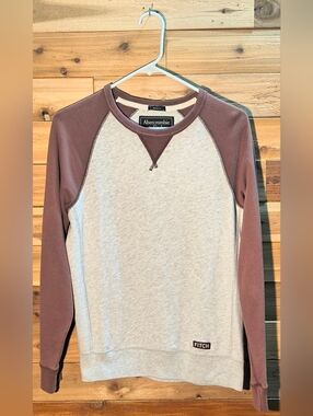 Crewneck Muscle Sweater By Abercrombie & Fitch - Size XS - Gray & Rust Color